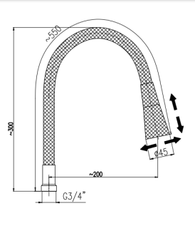 Излив смесителя Rav Slezak SR0013CMAT черный